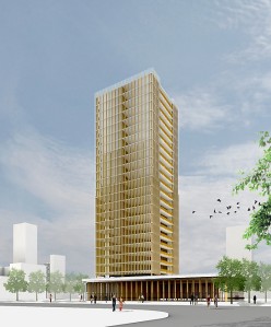 Design by Canadian architect Michael Green for a 30 story building made of wood